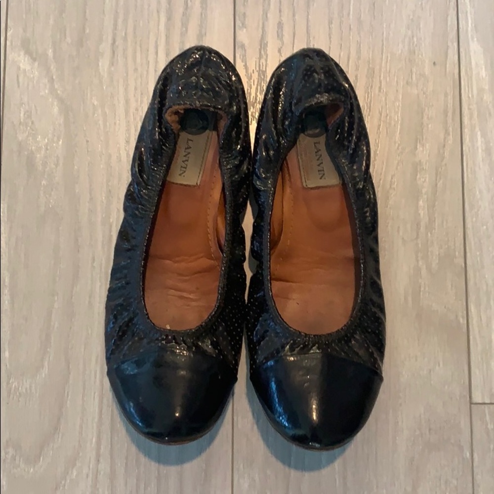 Black Lanvin Ballet Flats